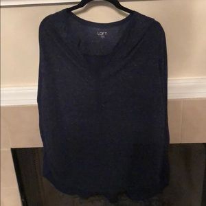 Long sleeve navy loft top